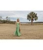 Antonio Melani x Style by Simkins Margo Printed Poplin Sweetheart Neck Sleeveless Dress, Color:Green Print - Image 6