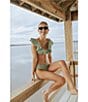 Antonio Melani x Style by Simkins Marguerite Ruffle Swim Top, Color:Green - Image 4
