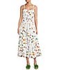Antonio Melani x Style by Simkins Maybry Floral Print Poplin Sweetheart Neck Sleeveless Dress, Color:Multi Floral - Image 1