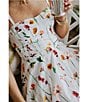Antonio Melani x Style by Simkins Maybry Floral Print Poplin Sweetheart Neck Sleeveless Dress, Color:Multi Floral - Image 5