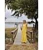 Antonio Melani x Style by Simkins Natalie Drapey Cutout Square Neck Sleeveless Dress, Daffodil - Image 9