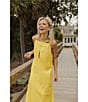 Antonio Melani x Style by Simkins Natalie Drapey Cutout Square Neck Sleeveless Dress, Daffodil - Image 18