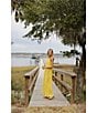 Antonio Melani x Style by Simkins Natalie Drapey Cutout Square Neck Sleeveless Dress, Daffodil - Image 25