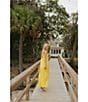 Antonio Melani x Style by Simkins Natalie Drapey Cutout Square Neck Sleeveless Dress, Color:Daffodil - Image 6
