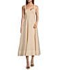 Antonio Melani x Style by Simkins Page Soutache Linen Blend Sweetheart Sleeveless Dress, Color:Ecru - Image 1