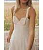 Antonio Melani x Style by Simkins Page Soutache Linen Blend Sweetheart Sleeveless Dress, Color:Ecru - Image 6