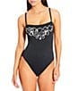 Antonio Melani x Style by Simkins Stella Bandeau One Piece Swimsuit, Color:Black - Image 1