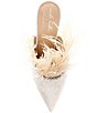 Color:Ivory - Image 5 - x Nicola Bathie Liz Ostrich Feathers Rhinestone Dress Mules