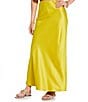 Antonio Melani x Stephanie Covington Allison Satin Mid-Rise Slip Coordinating Maxi Skirt - Image 1
