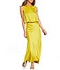 Antonio Melani x Stephanie Covington Allison Satin Mid-Rise Slip Coordinating Maxi Skirt - Image 3