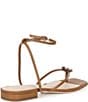 Antonio Melani x Stephanie Covington Erika Leather Ankle Strap Ornamented Thong Flat Sandals - Image 2