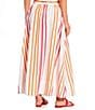 Antonio Melani x Stephanie Covington Kristen Poplin Stripe High-Rise A-Line Flounce Coordinating Maxi Skirt - Image 2