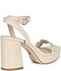 Antonio Melani x Stephanie Covington Lucy Linen Fabric Disk Platform Sandals - Image 2