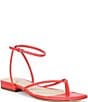 Antonio Melani x Stephanie Covington Mary Leather Ankle Strap Thong Flat Sandals - Image 1