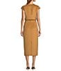 Antonio Melani x Style Bungalow The Conservatory Two Piece Coordinating Wool Blend Blouse & Pencil Skirt Set, Color:Almond - Image 4