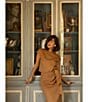 Antonio Melani x Style Bungalow The Conservatory Two Piece Coordinating Wool Blend Blouse & Pencil Skirt Set, Color:Almond - Image 9