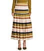 Antonio Melani X Style Bungalow The Town Sateen Stripe Coordinating A-Line Midi Skirt, Color:Multi Stripe - Image 3