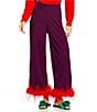 Antonio Melani x The Nat Note Chula Wool Blend Flat Front Feather Detail Coordinating Pants - Image 1