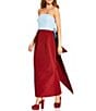 Antonio Melani x The Nat Note Delfina Color Block Taffeta Strapless Sheath Bow Maxi Dress - Image 1