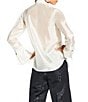 Antonio Melani x The Nat Note Polly Organza Twill Button Front Long Sleeve Blouse - Image 2