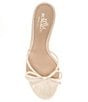 Color:Sweet Cream - Image 5 - x The Style Bungalow Amore Bow Raffia and Leather Dress Sandals