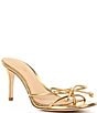 Color:Golden Hour Gold - Image 1 - x The Style Bungalow Amore Bow Metallic Leather Dress Sandals