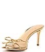 Color:Golden Hour Gold - Image 4 - x The Style Bungalow Amore Bow Metallic Leather Dress Sandals