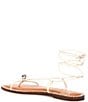 Color:Sweet Cream - Image 3 - x The Style Bungalow Clarke Leather Stud Ornament Ankle Wrap Sandals
