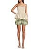 Color:Vanilla/Palm - Image 3 - x The Style Bungalow South Ocean High Waist Pleated Striped Shorts