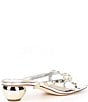 Antonio Melani x. M.G. Style Ridley Metallic Leather Studded Dress Sandals, Color:Silver - Image 3
