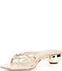 Antonio Melani x. M.G. Style Ridley Textured Leather Studded Dress Sandals, Color:Linen - Image 5