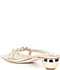Antonio Melani x. M.G. Style Ridley Textured Leather Studded Dress Sandals, Color:Linen - Image 3