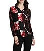 APNY Abstract Collared Long Sleeve Button Up Top - Image 1