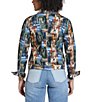 APNY Denim Abstract Multicolor Patchwork Print Point Collar Long Sleeve Trucker Jacket - Image 2