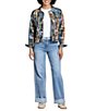 APNY Denim Abstract Multicolor Patchwork Print Point Collar Long Sleeve Trucker Jacket - Image 4