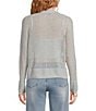 APNY Knit Open Front Long Sleeve Button Front Cropped Cardigan, Color:Grey - Image 2