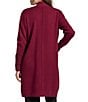 APNY Knit Shawl Collar Long Sleeve Open Front Cardigan, Color:Wine - Image 2