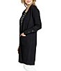 APNY Open Front Long Sleeve Cardigan, Color:Black - Image 3