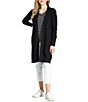 APNY Open Front Long Sleeve Cardigan, Color:Black - Image 4