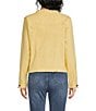 APNY Stretch Collarless Long Sleeve Denim Frayed Jacket - Image 2