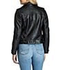 APNY Studded Leather Notch Collar Long Sleeve Cropped Jacket, Color:Black - Image 2