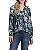 APNY Watercolor Collared Long Sleeve Crossover Top,All Products : American Fashion Style Bags On Sale APNY Watercolor Collared Long Sleeve Crossover Top,All Products : American Fashion Style Bags On Sale
