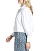 APNY Woven Spread Collar Long Sleeve Button Front Shirt - Image 3