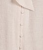 Apricot London Crinkle Tie V-Neck Balloon Sleeve Top - Image 4