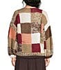 Apricot London Hand Ribbed Knit Patchwork Round Collar Long Sleeve Sweater - Image 2