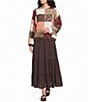 Apricot London Hand Ribbed Knit Patchwork Round Collar Long Sleeve Sweater - Image 3
