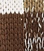 Apricot London Hand Ribbed Knit Patchwork Round Collar Long Sleeve Sweater - Image 4