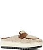 Aquatalia Amata Cozy Shearling Platform Wedge Penny Mules - Image 1