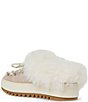 Aquatalia Anise Suede Faux Fur Collar Shearling Lined Platform Mules - Image 4