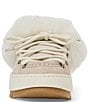 Aquatalia Anise Suede Faux Fur Collar Shearling Lined Platform Mules - Image 5